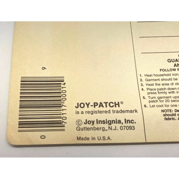 Vintage 80s Joy Insignia Iron On Denim Patch Robot Clown with Balloons - Picture 6 of 6